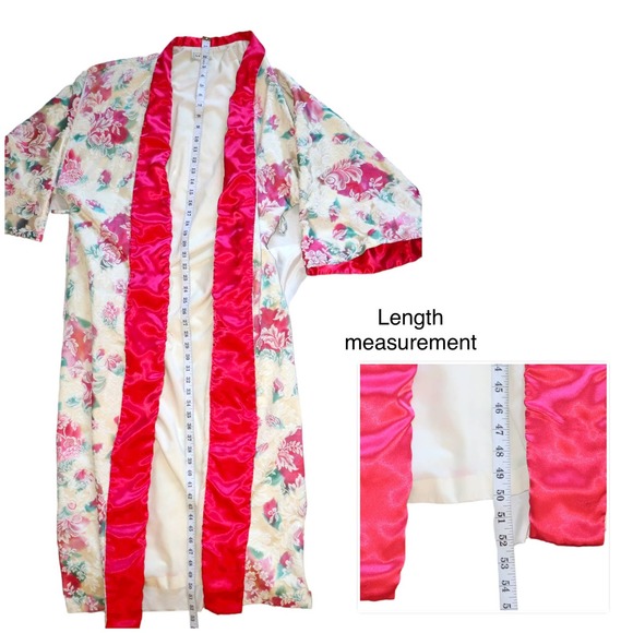 Vintage Natori Floral Robe Size Medium - Picture 5 of 10